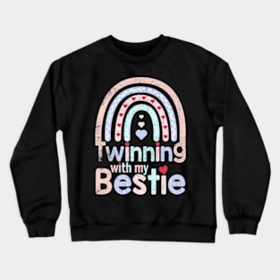 Twinning With My Bestie Best Friend Spirit Week Twin Day Crewneck Sweatshirt